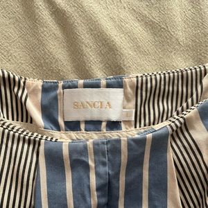 SANCIA high-rise multicolored flowy pleated shorts